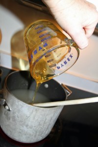 pouring honey